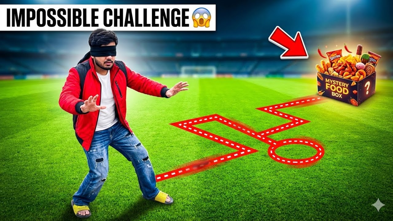 Blind Folded Challenge 😍Mystery Food Box 