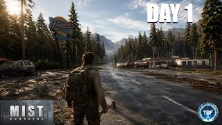 DAY 1 Survival in MIST SURVIVAL!  We found the M4A1 on our first day! screenshot 1