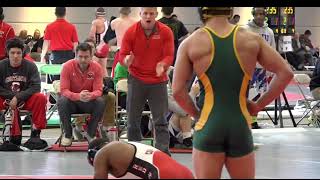 157lbs Adrian Berry (Cortland) fall Bryan Mongiello (Brockport)
