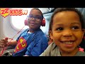 Zontay Familiy's First Time In An Airplane! ZZ Kids TV Travels To California