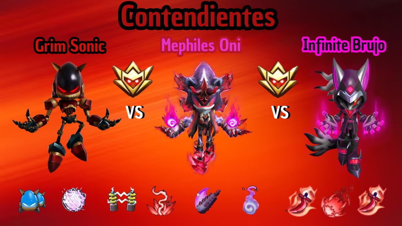 Grim Sonic vs Mephiles Oni vs Infinite Brujo - Sonic Forces Speed Battle Gameplay