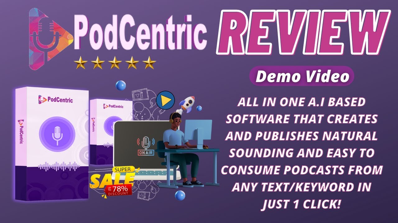 PodCentric Review 2022 - Create High Converting Podcasts With Any Text! (Demo Video)