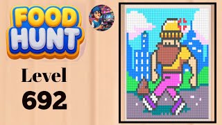 Food hunt pixel puzzle level 692 solution and walkthrough for gameplay 