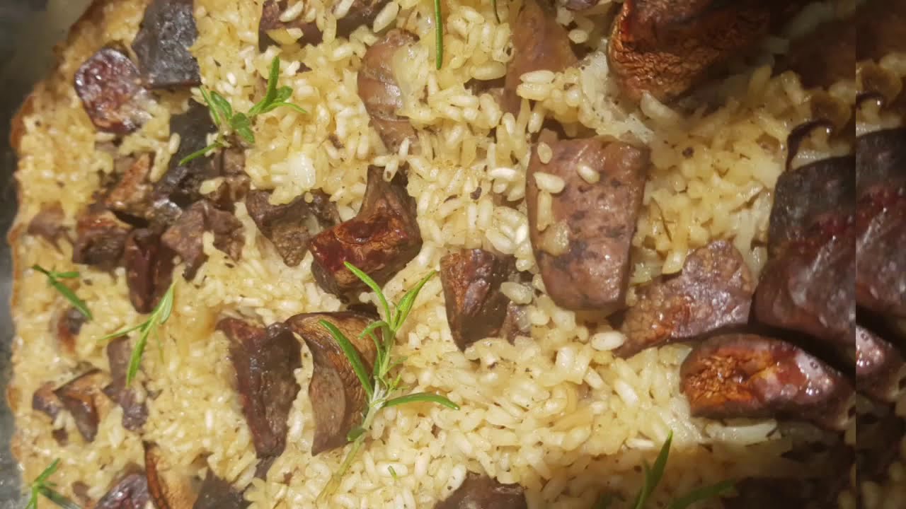 Pilaf ne furrë me mëlçi qengji YouTube