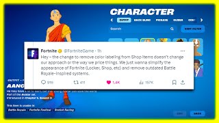 Fortnite Responds to Removing Skin Rarity..