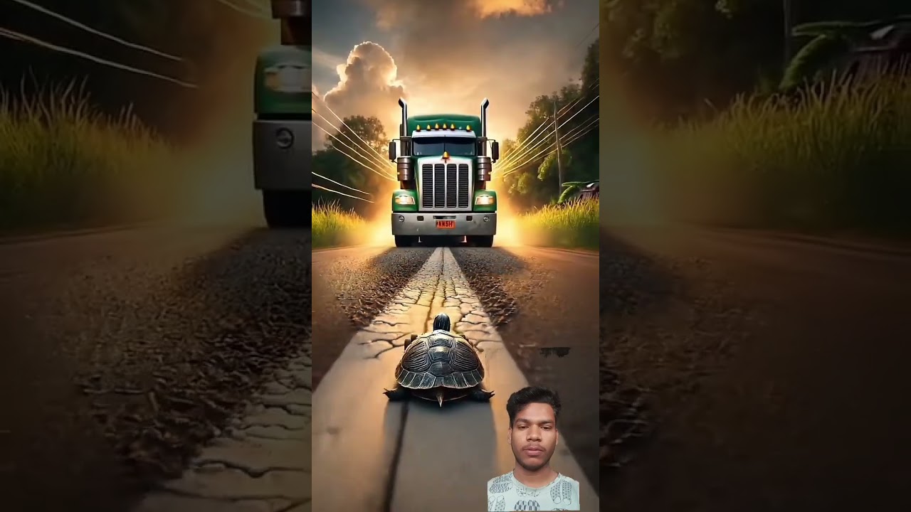 a turtle road accident cat help 