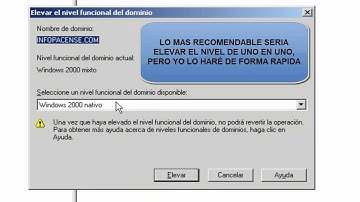 Windows Server 2003 - Elevar niveles funcionales