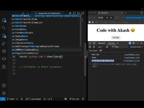 6. Callbacks functions in Javascript