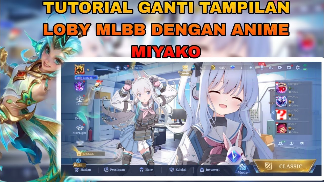 Interface mlbb patch kalea | anime bluearchive miyako | tutorial pasang interface mlbb
