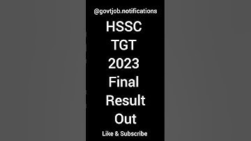 HSSC TGT 2023 Final Result #hssctgtresult2024 #hssctgtresult2023 #hssctgtresultupdate #youtubeshorts