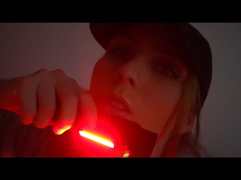 ASMR 🚨 INTENSE Full Face Scan in the Dark with  Red Light & Crinkle Sounds (FLASH WARNING) ‼️