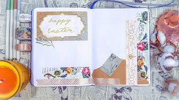 Easter spread real time journal with me (asmr) 📖🥚: no music, no talking