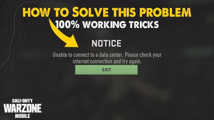 FIX Unable to Connect to Data center in Warzone Mobile 