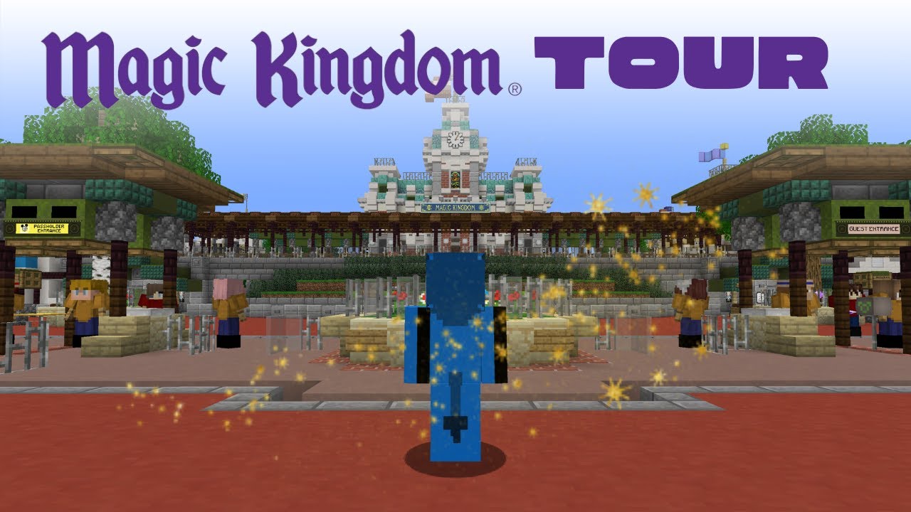 Touring The Magic Kingdom In MINECRAFT - YouTube
