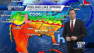 Rain exits to start the weekend, focus on more springlike temperatures