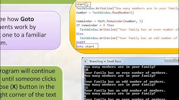 Small Basic Tutorial 1.5 Branches and Subroutines Part I