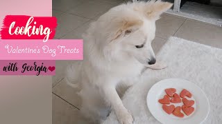 VALENTINES DOG TREATS | COOKING WITH GEORGIA | COLLAB WITH VLOGGERS UNITED