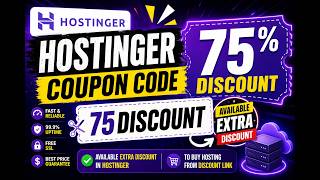 Hostinger Coupon Code 75% Discount + Extra Discount Link | Hostinger Promo Code 2026
