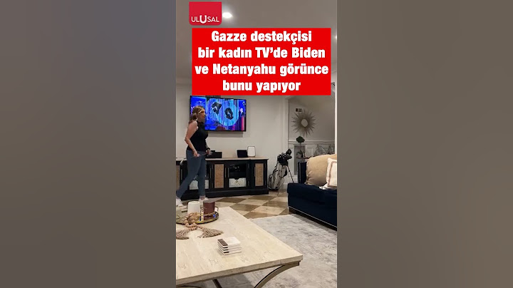 Filistin destekçisi bir kadın TV'de Biden ve Netanyahu görünce bunu yapıyor! #shorts #filistin