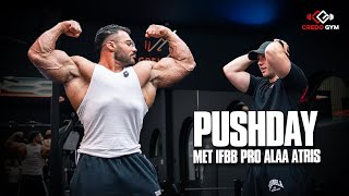 Download Lagu IFBB Pro Alaa Atris vs Gym Owner | Push Workout MP3