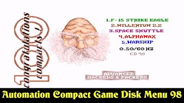 Atari ST E Automation Compact Game Disk Menu 98