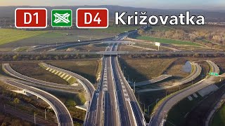 Dostavba križovatky diaľníc D1xD4 (november 2022)
