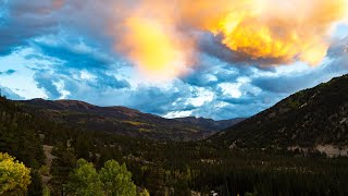 Roiling Cotton Clouds and Fall Foliage Colorado Rockies