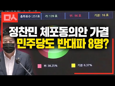개발청탁비리 <strong>정찬민</strong> 체포동의안에 반대한 민주당 의원은 8명?