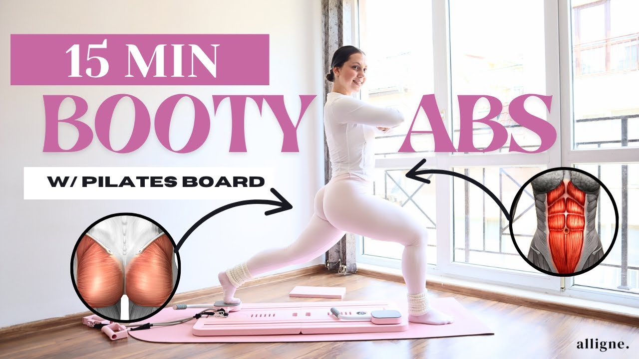 PILATES BOARD WORKOUT AT HOME - booty and abs | movewithalligne