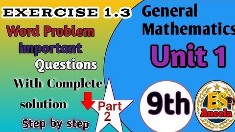 General Maths Class 9 Chapter 1 Exercise 1.3 With solutions Part 2|Arts Group|Ai Maths  Teacher