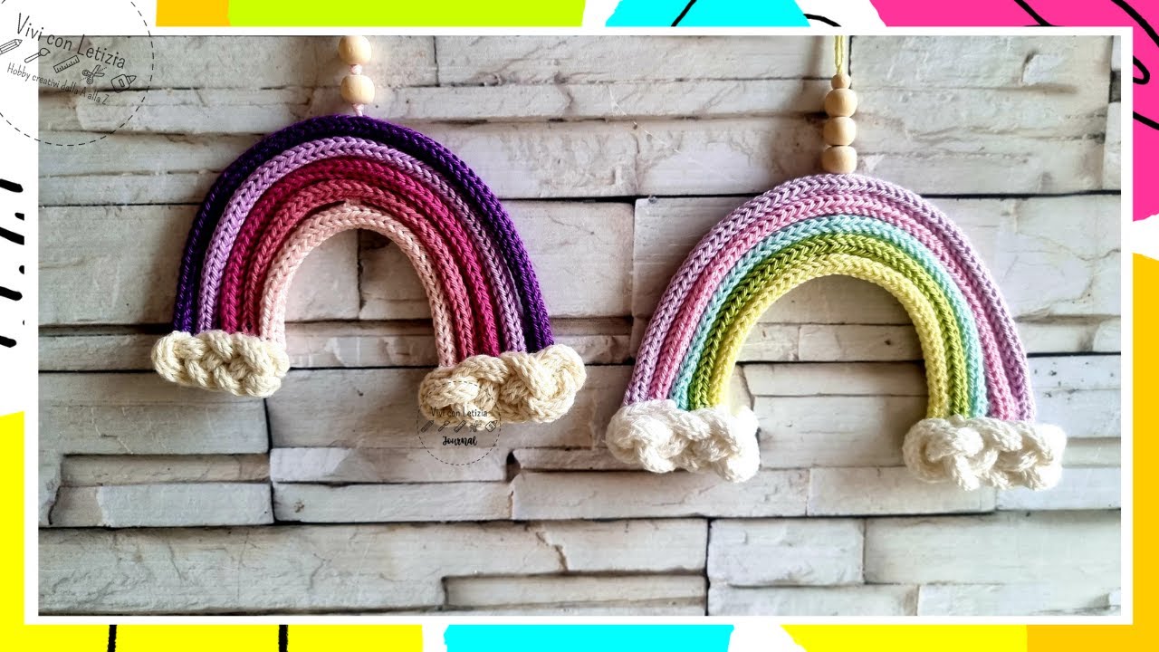 Come fare un ARCOBALENO TRICOTIN con NUVOLE (2022) tricotin tutorial italiano #5