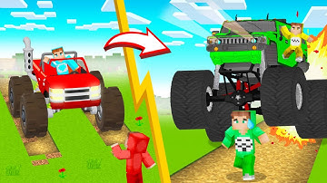 Minecraft NOOB vs PRO vs HACKER vs GOD: MONSTER TRUCK HOUSE BUILD CHALLENGE in Minecraft / Animation