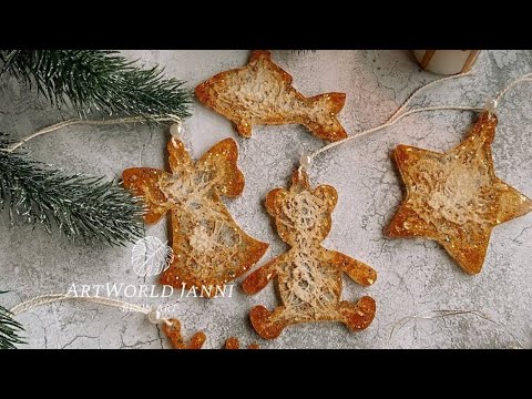 Заливка новогодних игрушек из эпоксидной смолы от ART RESIN LAB.