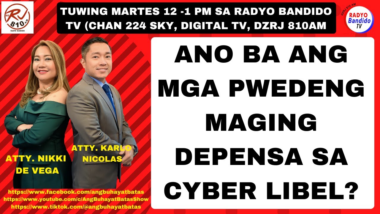 ANO BA ANG MGA PWEDENG MAGING DEPENSA SA CYBER LIBEL?