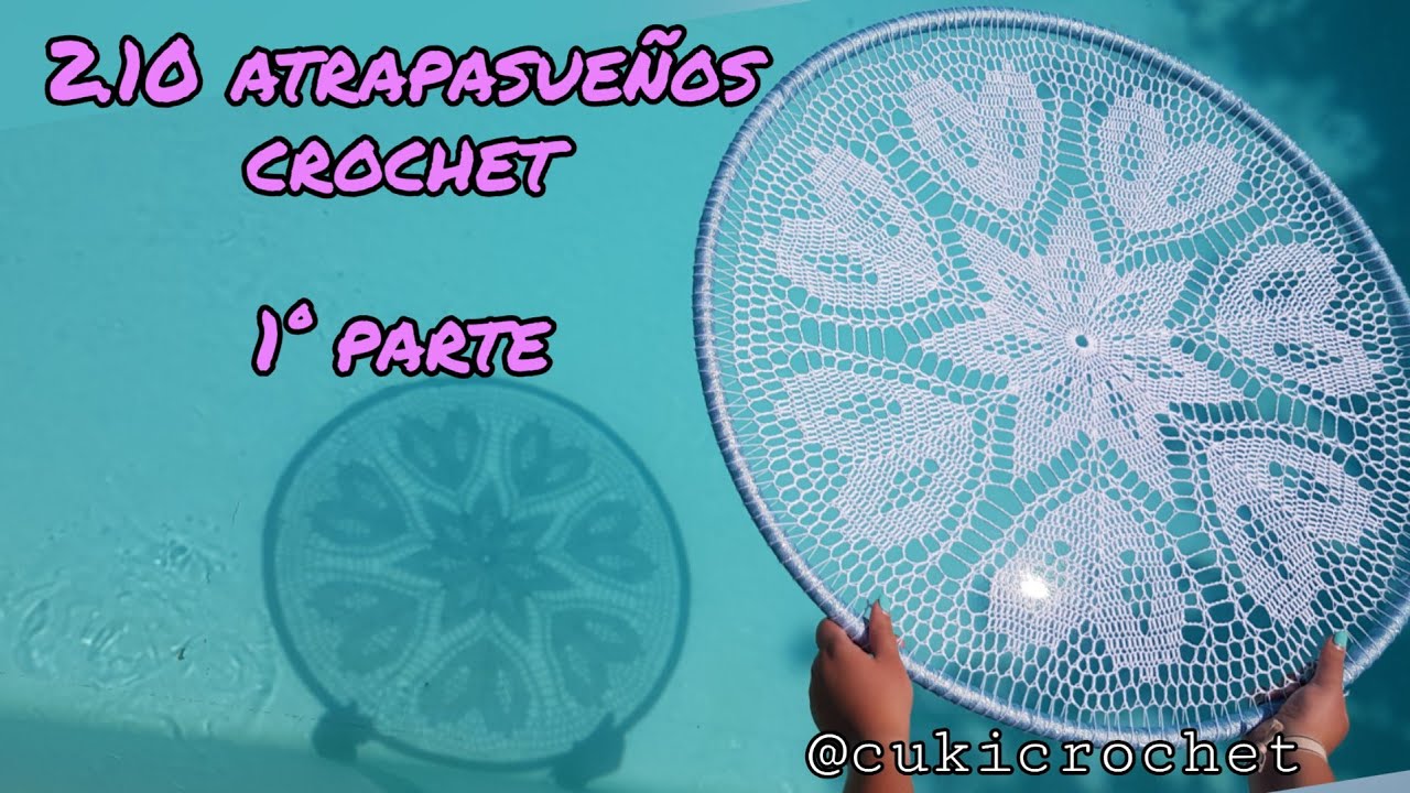 2.10 PARTE 1. MANDALA / ATRAPASUEÑOS CROCHET ESTRELLA Y CORAZONES. 70 CM DE DIAMETRO.