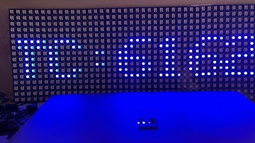 Zegar LED z kursem Bitcoin zbudowanego na ESP8266 i matrycy WS2812 LED