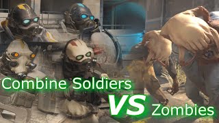 Half-Life Alyx Battle: Combine Soldiers VS Zombies