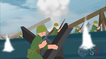 D-Day Omaha Beach ( EXPERIMENT ) | StickNodes Animation | War animation | StickNodes