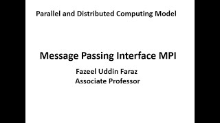MPI (Message Passing Interface)