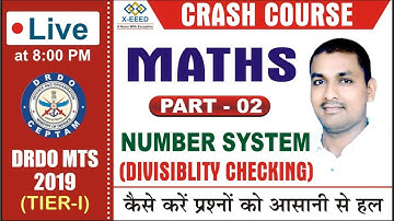 DRDO MTS - Crash Course - Maths Class - 6 (Number System Part-7 )By Vivek Pand Part - 2