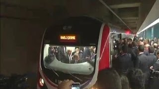 TURKEY ABE TUNNEL OPENING (Turkey realises Ottoman dream with rail tunnel linking Europe to Asia)