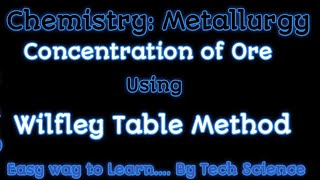 Wilfley Table method