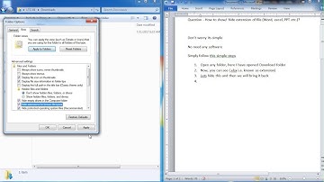 How to View File Extensions in Windows 7/ How to Hide File Extensions in Windows 7