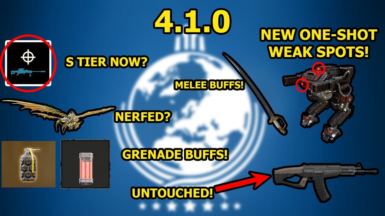 Helldivers 2 - The 4.1.0 Update: Lots of Buffs & Enemy Nerfs - YouTube