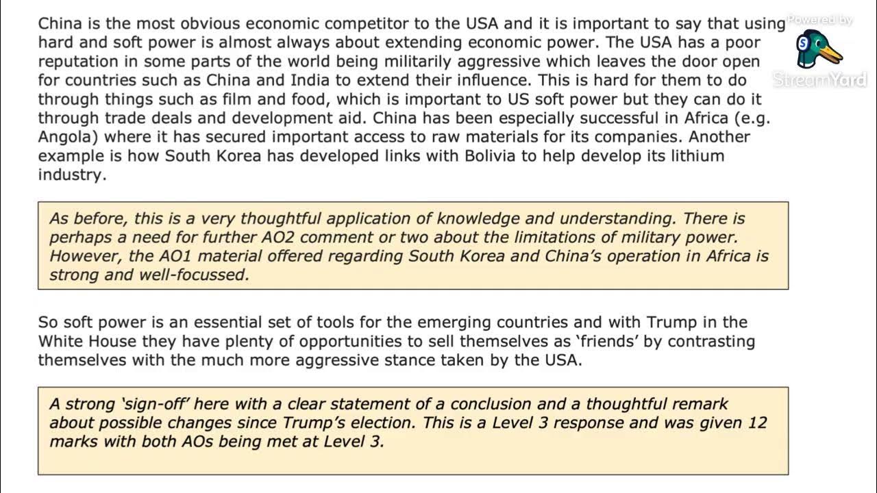 EDEXCEL A Level Geography Question Technique The 12 Marker