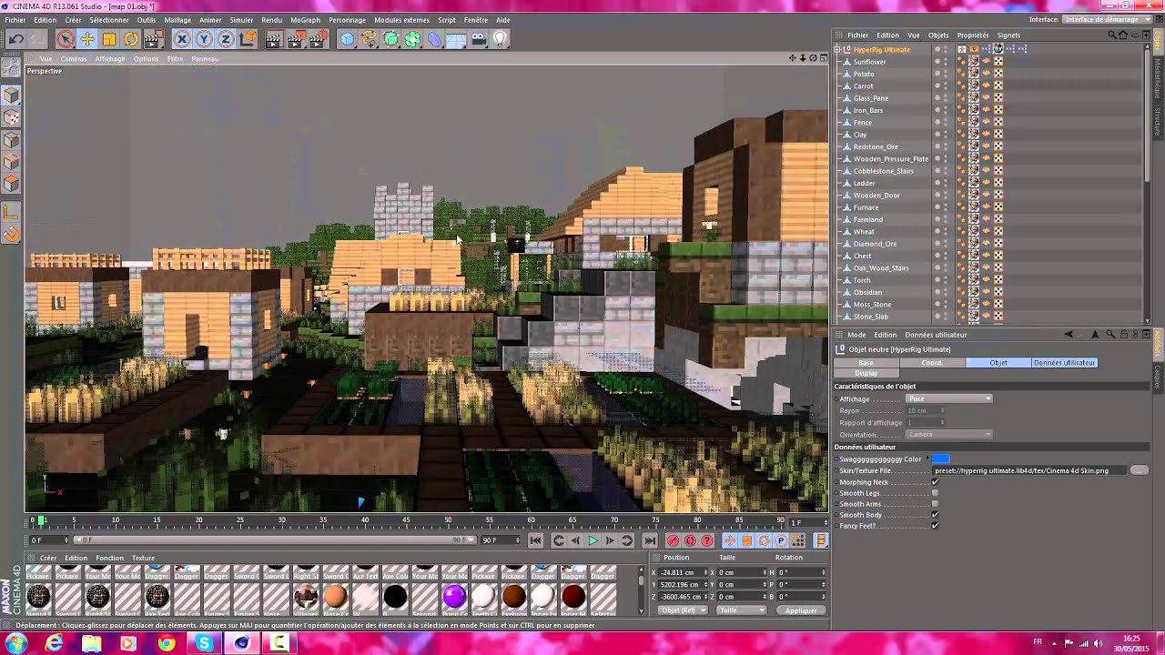 TUTO: faire un wallpaper minecraft avec cinéma 4D [FR] - YouTube