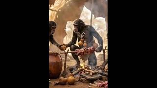 4.1 Million Years Ago Homo Habilis Ancestors Stone Pot Cooking p2 #ancestors #homohabilis #stonepot