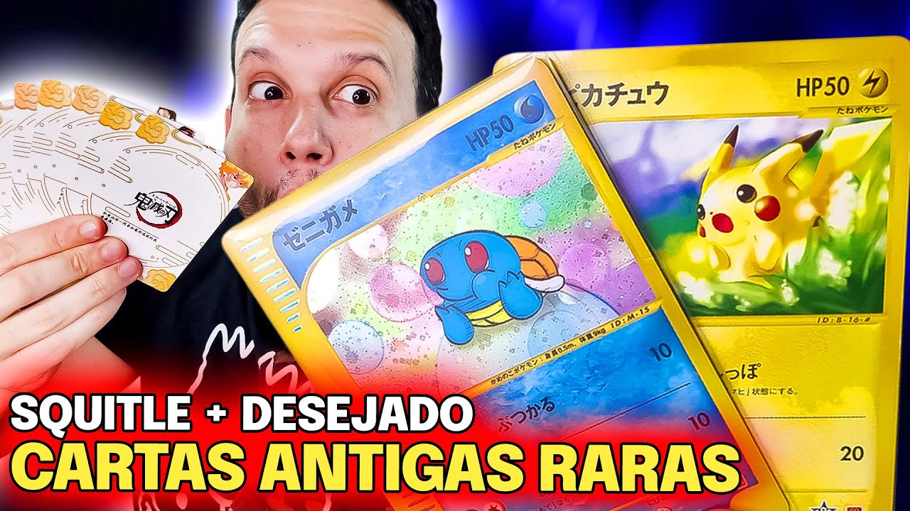 CARTAS ANTIGAS RARAS! SQUIRTLE ALUCINADO! AS PRIMEIRAS DO MCDONALD | CAPITÃO HUNTER POKEMON TCG