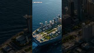 “The future of ocean travel — a floating city on water. 🚢🌊”