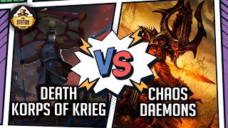Мультшоу Death Korps of Krieg vs Chaos Daemons I Репорт 2000 pts I Warhammer 40000